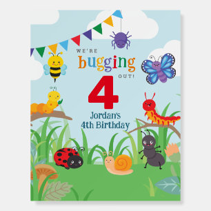 Bug Party Birthday Cute Foam Board