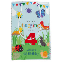 Bug Party Birthday  Medium Gift Bag