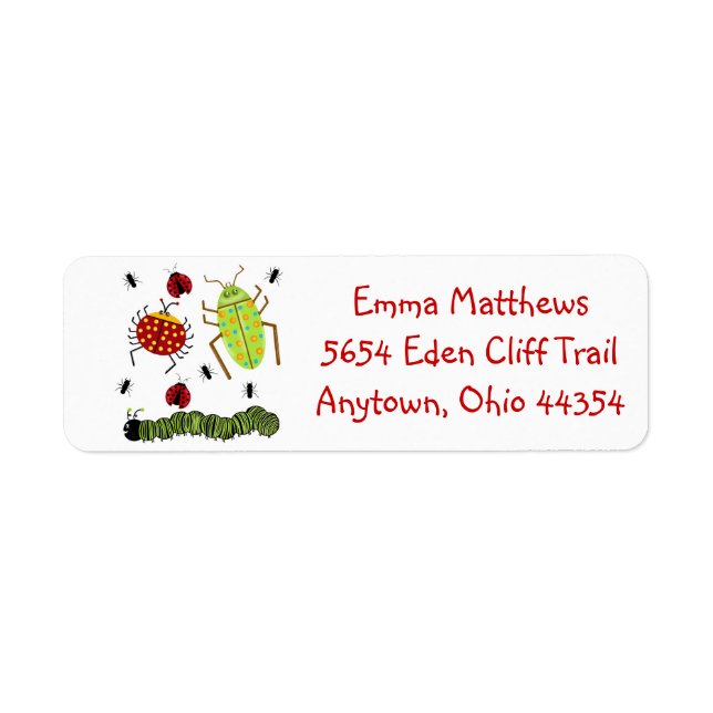 Bug Return Address Labels (Front)