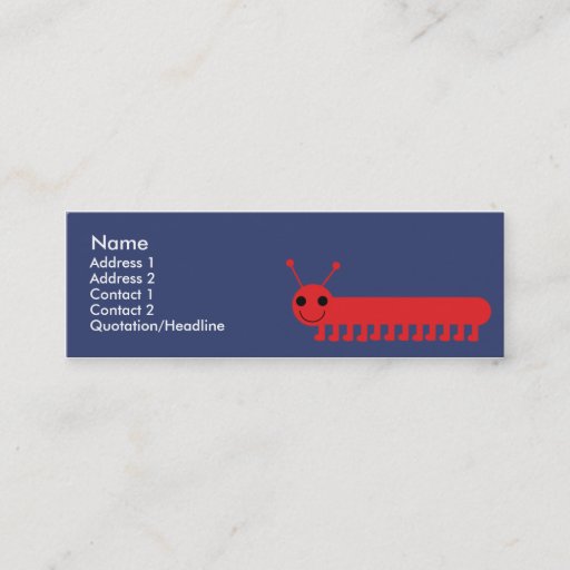 Customizable Bug - Skinny Business Card Templates