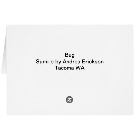 Bug, Sumi-e by Andrea Erickson (Back Horizontal)