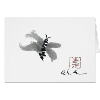 Bug, Sumi-e by Andrea Erickson Cards