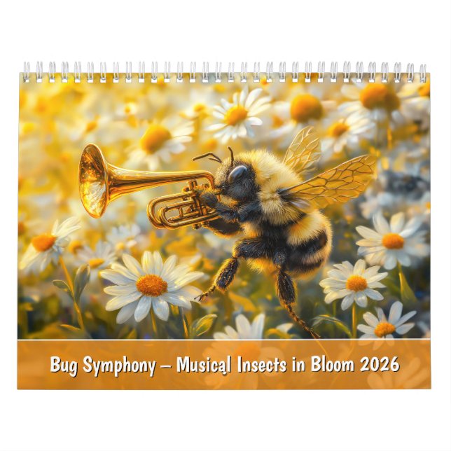 Bug Symphony – Musical Insects in Bloom 2026 Calendar (Cover)