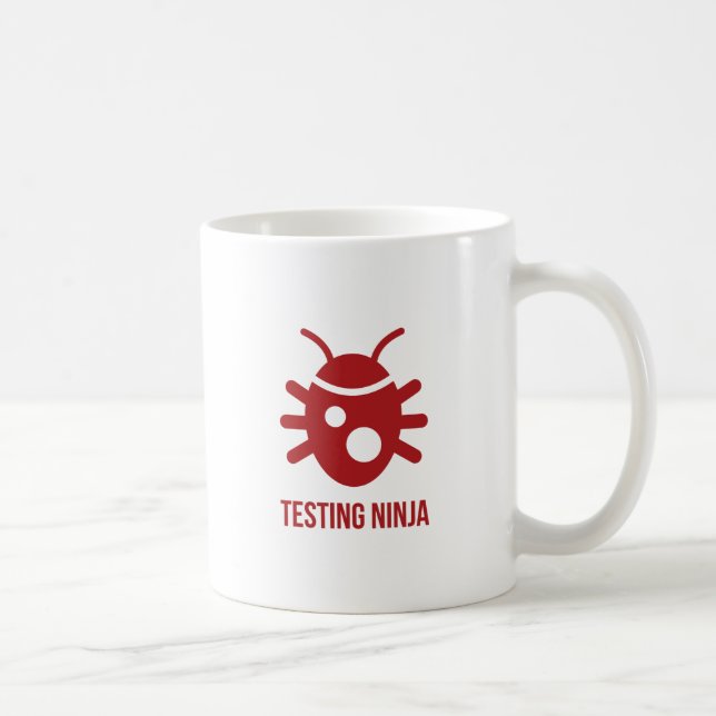 Bug Testing Ninja Coffee Mug (Right)
