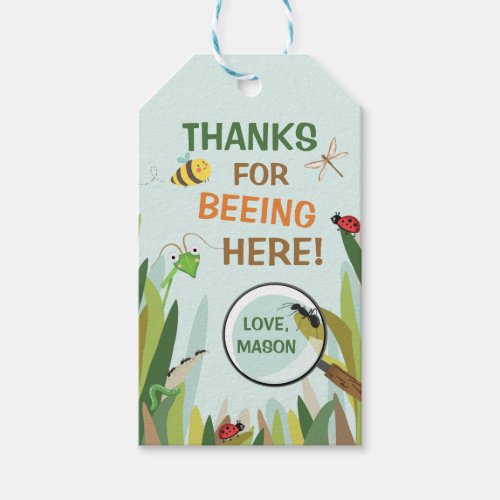 Bug Thank You Favor Tags Insects Outdoor Birthday