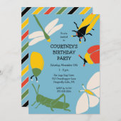 Bug Themed Birthday Party Custom Invitation (Front/Back)