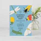 Bug Themed Birthday Party Custom Invitation (Standing Front)