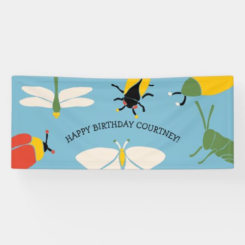 Bug Themed Custom Message Party Banner