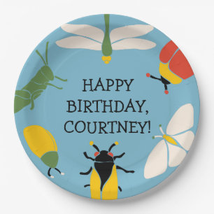 Bug Themed Party Personalized Paper Plates