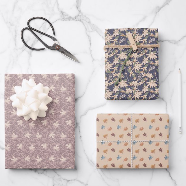 Bug Variety Pack Wrapping Paper Sheets (Front)