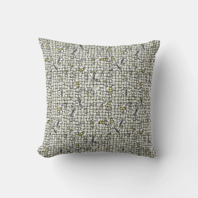 bug weave throw pillow (Front)