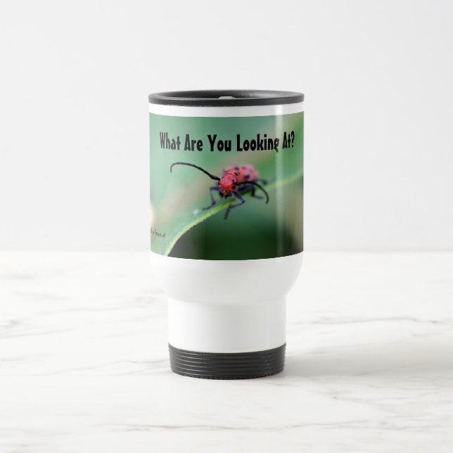 Bug With Attitude Nature Photo Cute Travel Mug (Center)