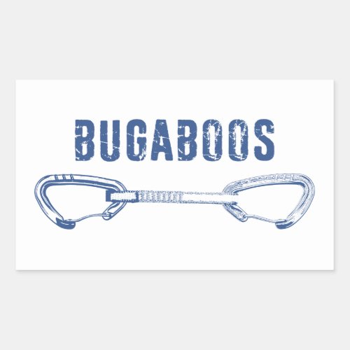 Bugaboos Climbing Quickdraw Rectangular Sticker