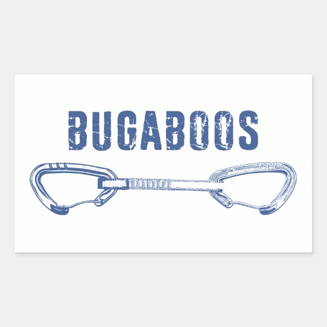 Bugaboos Climbing Quickdraw Rectangular Sticker (Front)