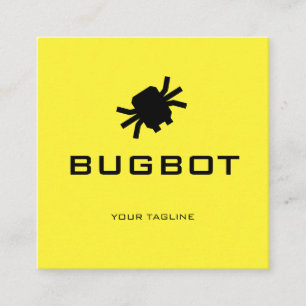 Bugbot Logo   Tech or Robotics Brand Square Business Card