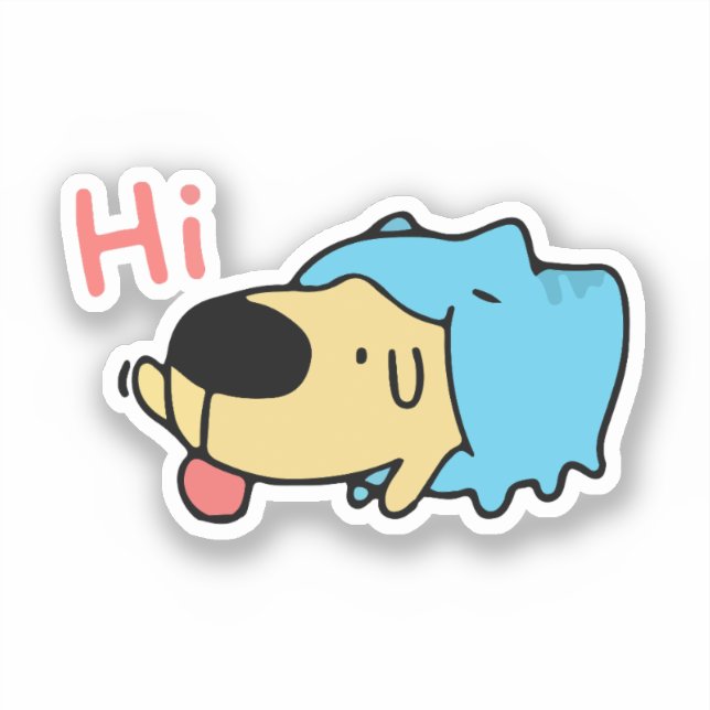 BugCat Capoo cat and dogdog, Kawaii Comic Cat dog Sticker (Front)