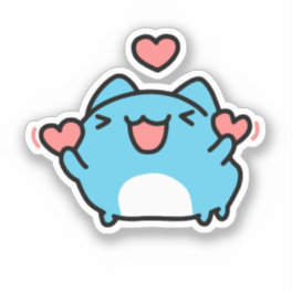 BugCat Capoo cat, Kawaii Comic Cat love Sticker