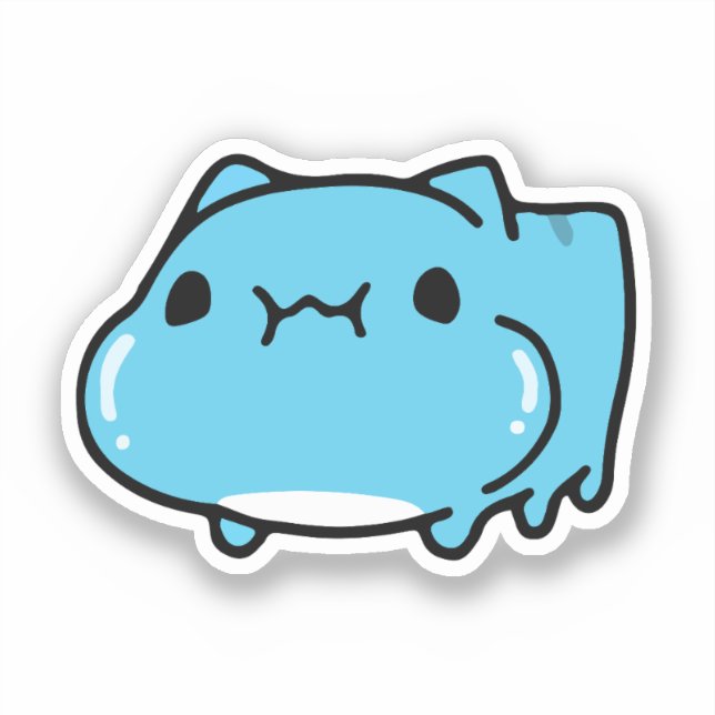 BugCat Capoo cat, Kawaii Comic Cat love Sticker (Front)