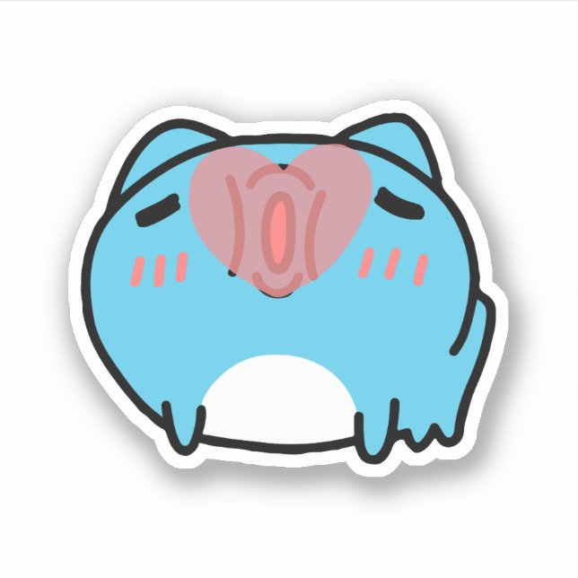 BugCat Capoo kiss Sticker (Front)