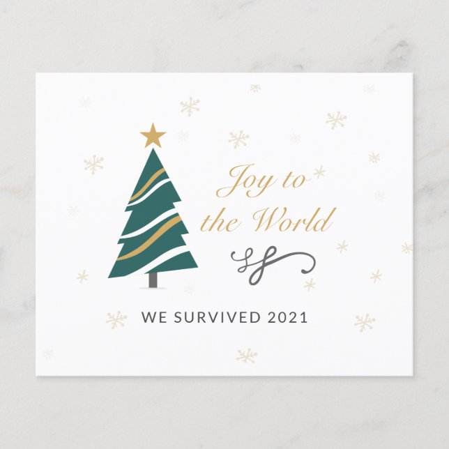 Bugdet Corporate We Survived 2021 Holiday Card (Front)