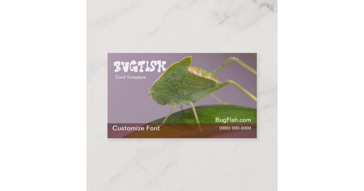 BugFish Photography Bug Template Business Card | Zazzle