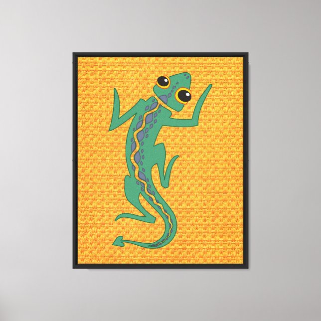 Buggi Green Lizard Artistic Clipart-27847 Canvas Print (Front)