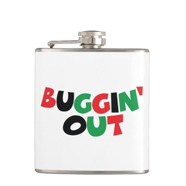 Buggin' Out Hip Flask (Front)