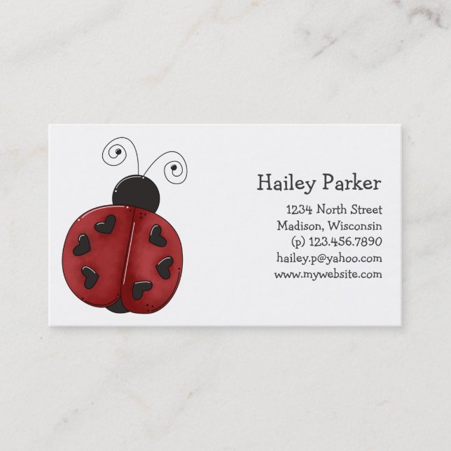 Buggin' You Again · Ladybug Business Card (Front)
