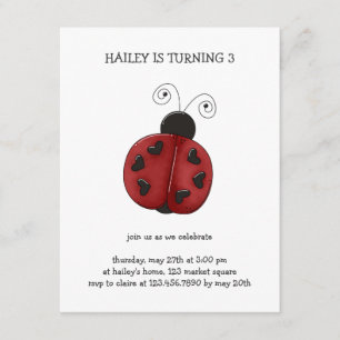 Buggin' You Again · Ladybug Invitation