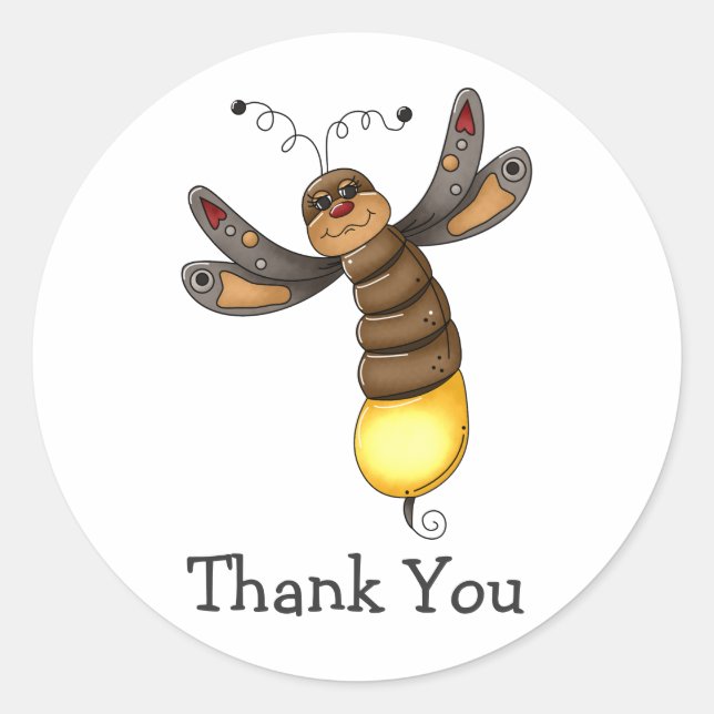 Buggin' You Again · Lightning bug Classic Round Sticker (Front)