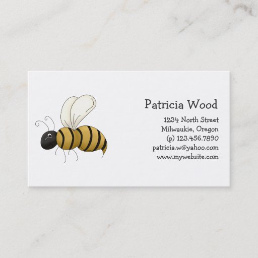 Customizable Buggin' You · Bee Business Cards