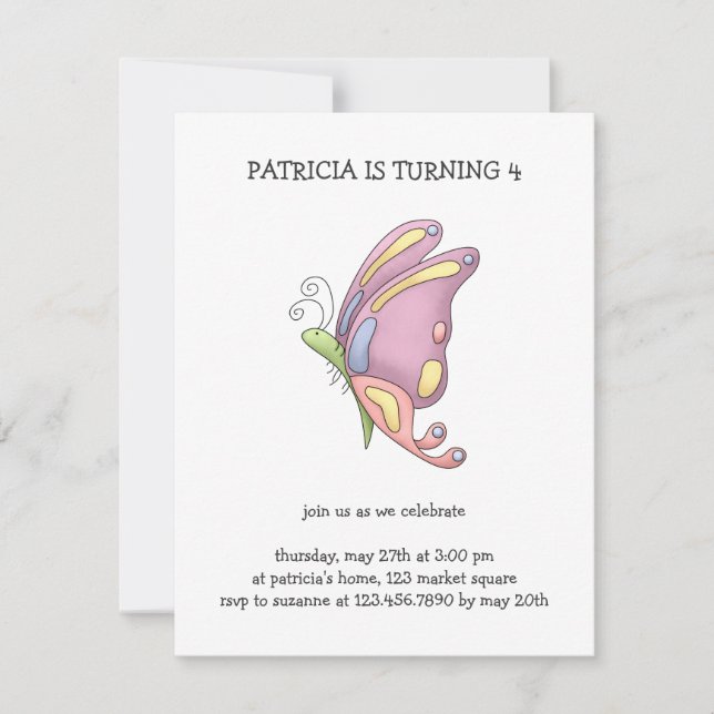 Buggin' You · Butterfly Invitation (Front)