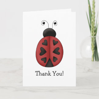 Buggin' You · Ladybug Hearts Thank You Card