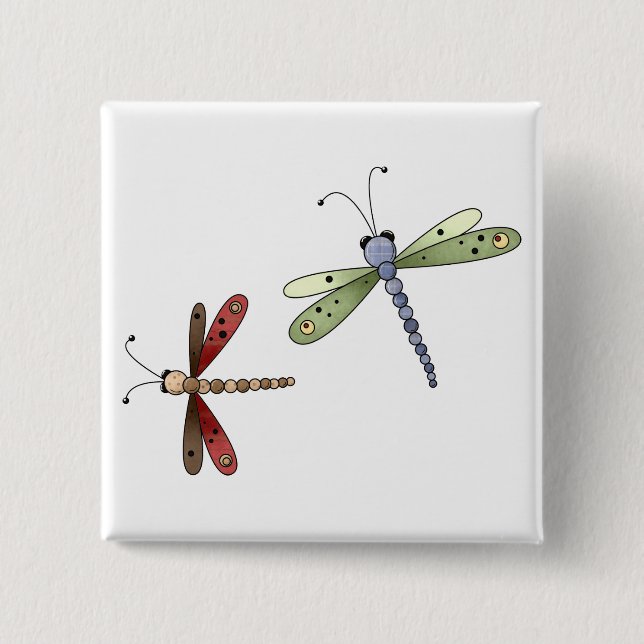 Buggin' You Too · Dragonflies Pinback Button (Front)