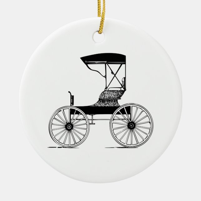 Buggy Ceramic Ornament (Front)