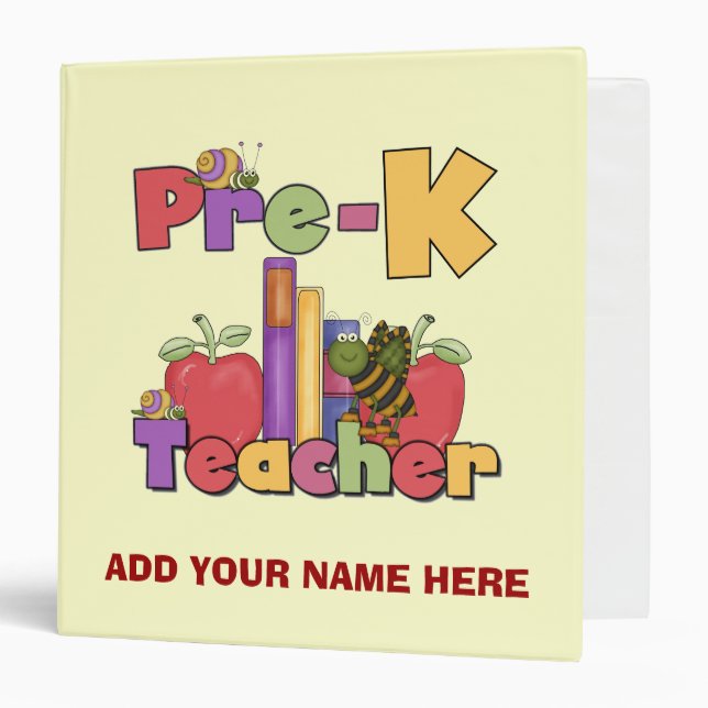Buggylicious Pre-K Teacher School  Binder (Front/Inside)