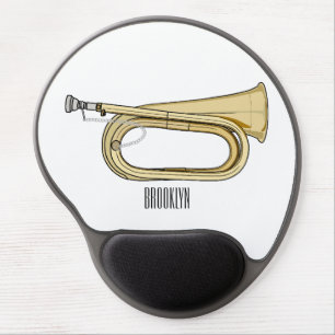 Bugle cartoon illustration gel mouse pad