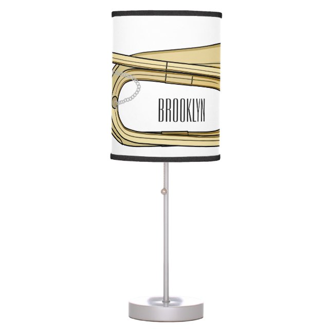 Bugle cartoon illustration  table lamp (Front)