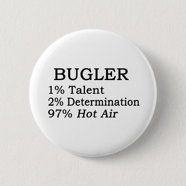 Bugler Hot Air Pinback Button (Front)