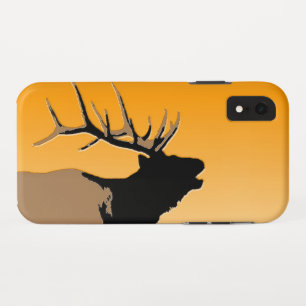 Bugling Bull Elk at Sunset Original Wildlife Art iPhone XR Case
