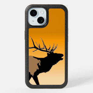 Bugling Bull Elk at Sunset Original Wildlife Art iPhone 15 Case