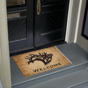 Bugling Bull Elk Doormat