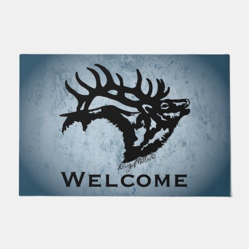 Bugling Bull Elk Doormat