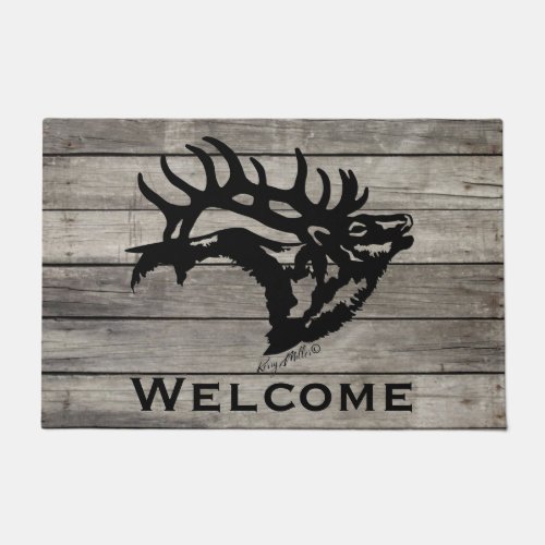 Bugling Bull Elk Doormat