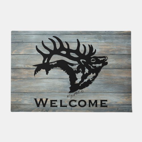 Bugling Bull Elk Doormat