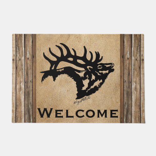 Bugling Bull Elk Welcome Doormat