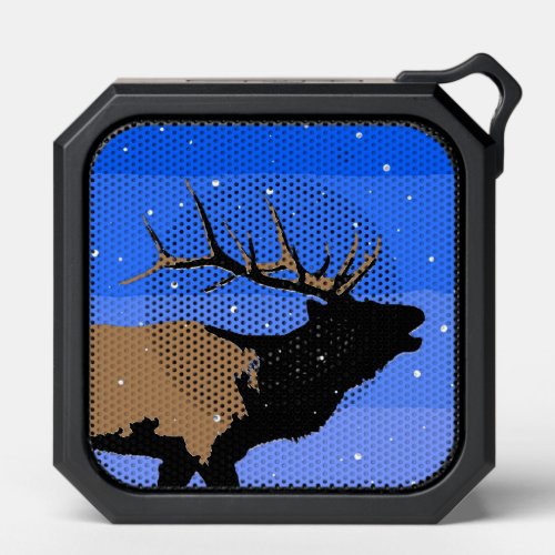 Bugling Elk in Winter  _ Original Wildlife Art Bluetooth Speaker