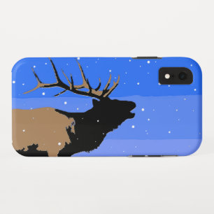 Bugling Elk in Winter - Original Wildlife Art iPhone XR Case