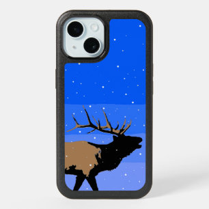 Bugling Elk in Winter - Original Wildlife Art iPhone 15 Case
