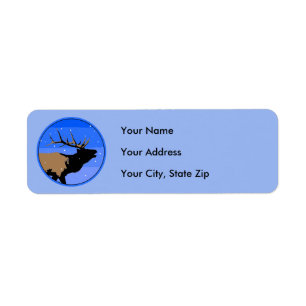 Bugling Elk in Winter - Original Wildlife Art Label